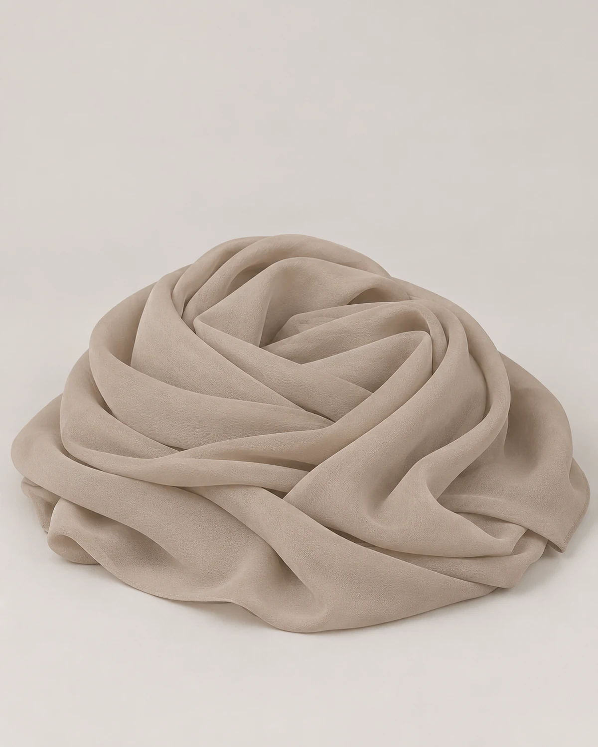 Hijab Gel couleur Taupe – plis sculptés